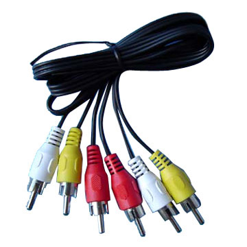 3x RCA - 3x RCA prepojovací kábel 1m